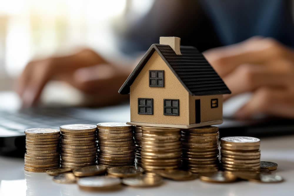 Modellhaus Geldmünzen